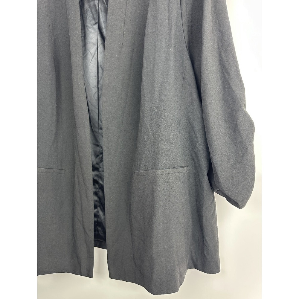 NWT Torrid Studio Crepe Collarless Blazer Jacket Black Office Pro Plus Size 3 3X - Picture 7 of 14